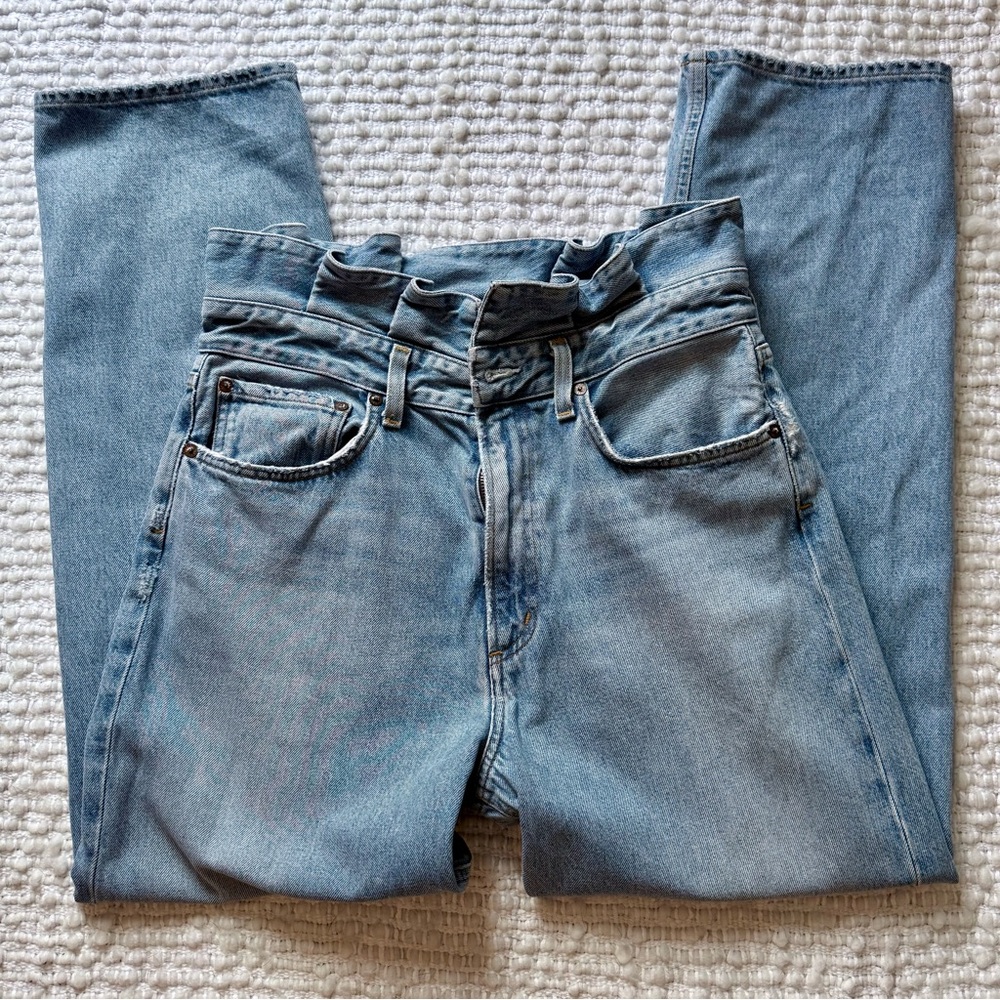 Agolde 90s Lettuce Waistband Straight Leg Jeans Size 29
